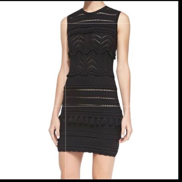 Isabel Marant Etoile Shelly Zigzag Crochet Knit Sheath Dress | Size 6 - Picture 1 of 9